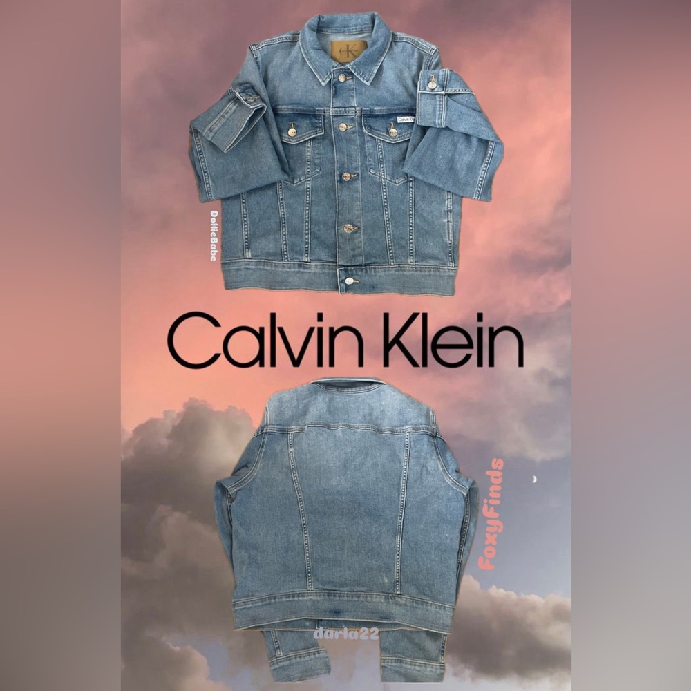 Calvin Klein Women’s Button Up Trucker Jean Jacket - Light Bay